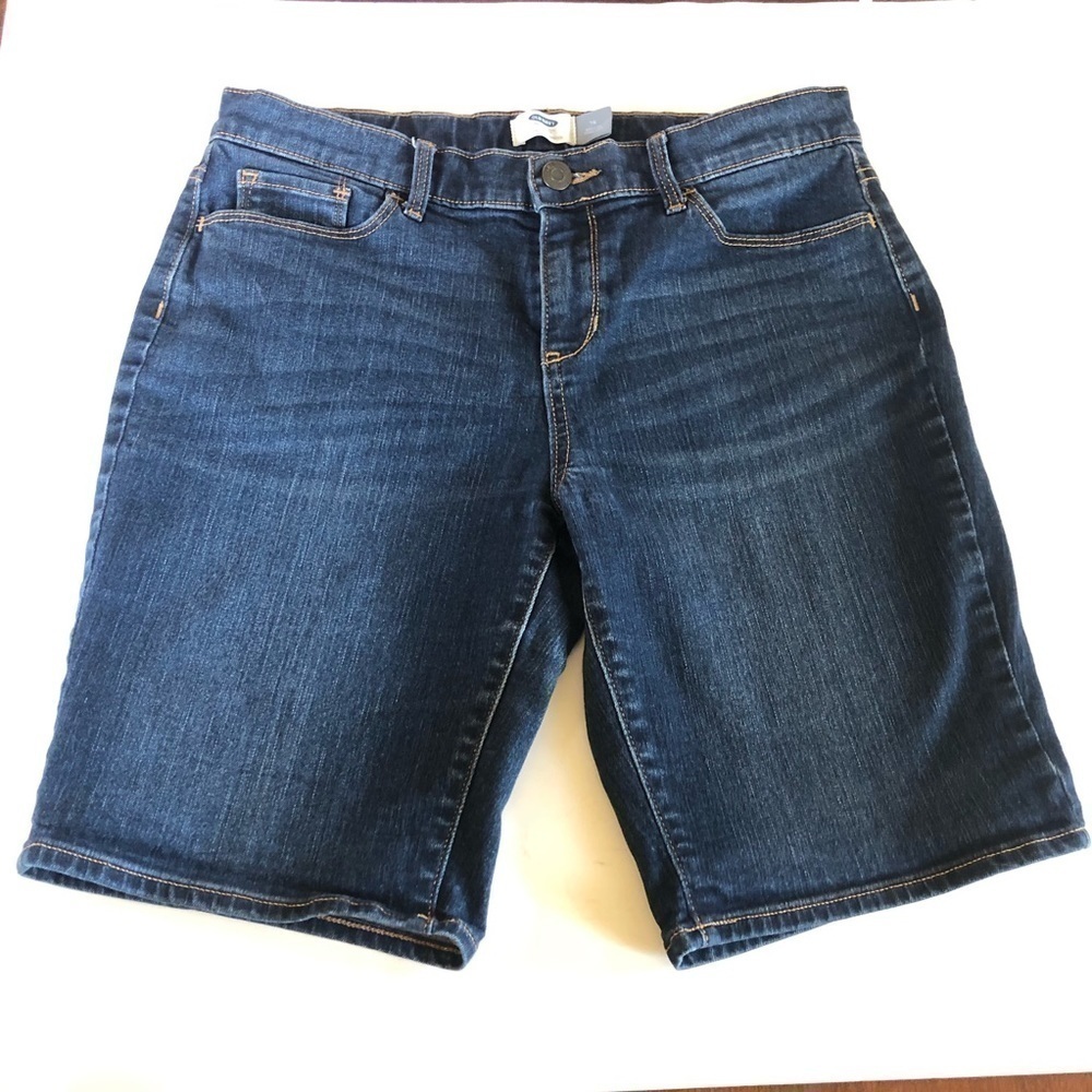 Old Navy Girls Stretch Bermuda Denim Shorts Size 16Y